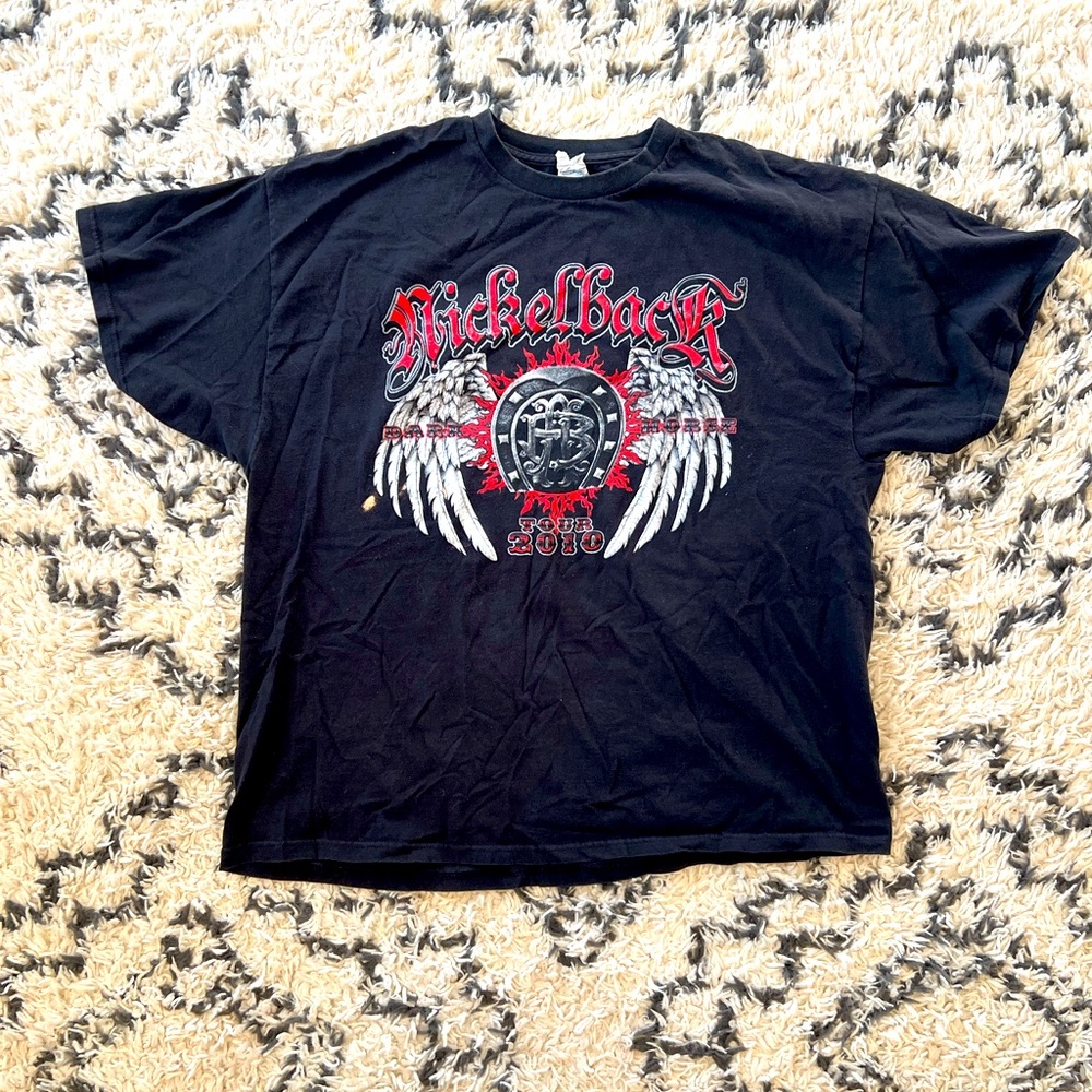 Nickelback Dark Horse Tour 2010 Band Concert Black Delta Pro Weights T-Shirt 2XL